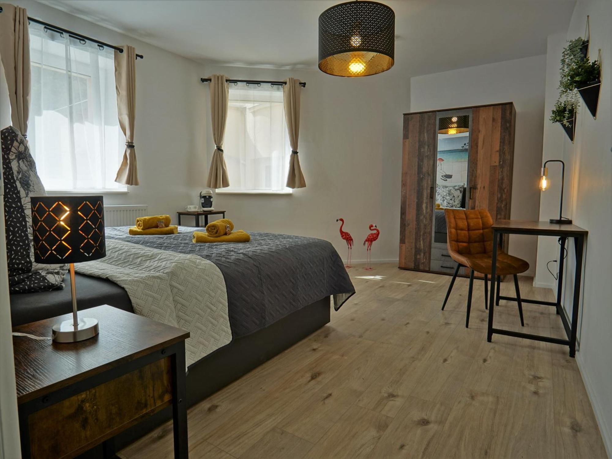 "Hogulu" Brandenburg, Balkon, Neustadt, Kueche, Wassernaehe - Parkplatz Inklusive Apartamento Brandenburg  Quarto foto